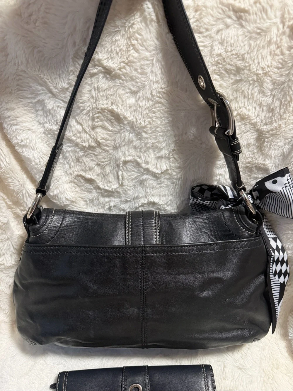 🖤Coach Y2K SoHo shoulder bag and Wallet black matching set!!